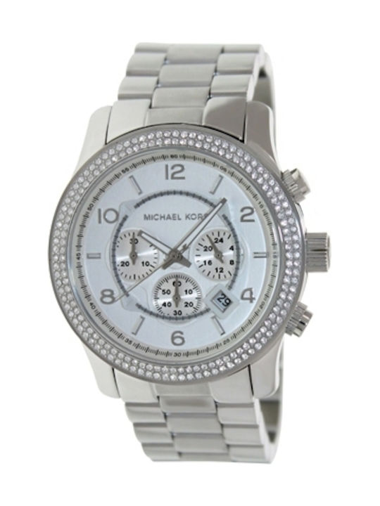 Michael Kors Runway Uhr Chronograph mit Silber Metallarmband