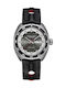 Hamilton Ανδρικό Ρολόι 42mm Αυτόματο με Μαύρο Δερμάτινο Λουράκι