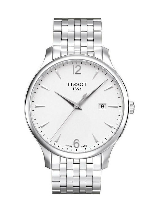 Tissot Watch Battery with Silver Metal Bracelet