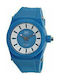 Q&Q Watch with Blue Rubber Strap