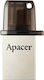 Apacer AH175 16GB USB 2.0 Stick with connection micro USB-B Black