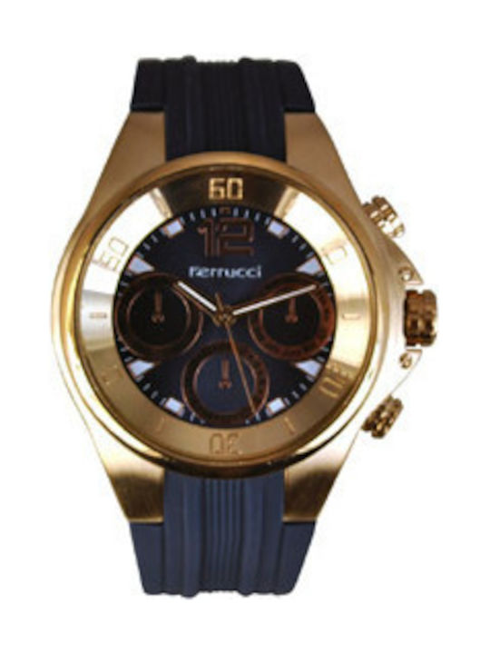 Ferrucci Watch with Blue Rubber Strap