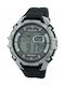 Jaga Digital Battery Chronograph Watch with Rubber Strap Black