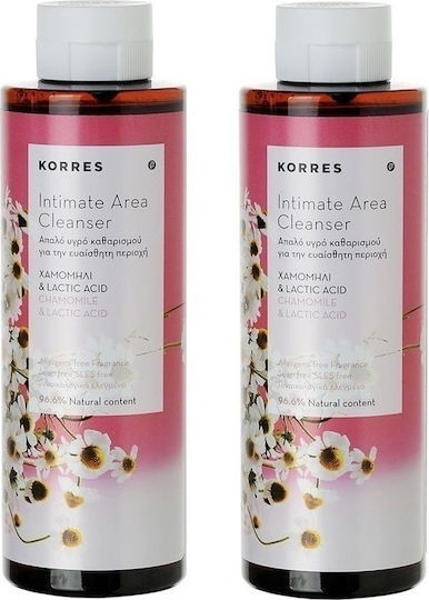 Korres Chamomile & Lactic Acid Intimate Area Cleanser Intimate Area Cleansing Liquid 500ml 2pcs