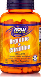 Now Foods Arginine & Citrulline 120 capace