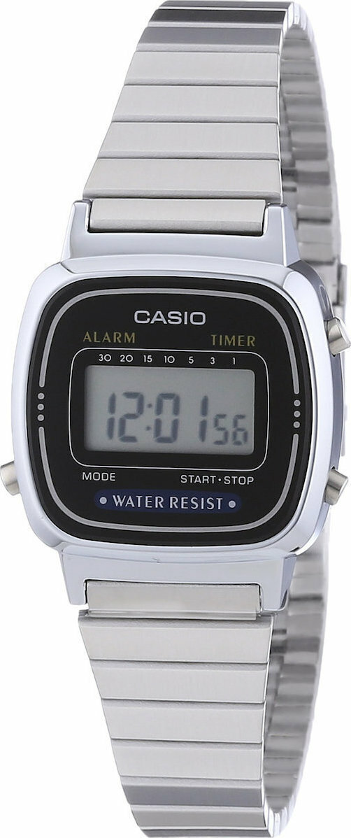 Casio Vintage Digital Women's Watch Chronograph with Silver