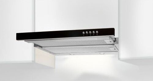 Akpo Sliding Vent Hood 60cm Black