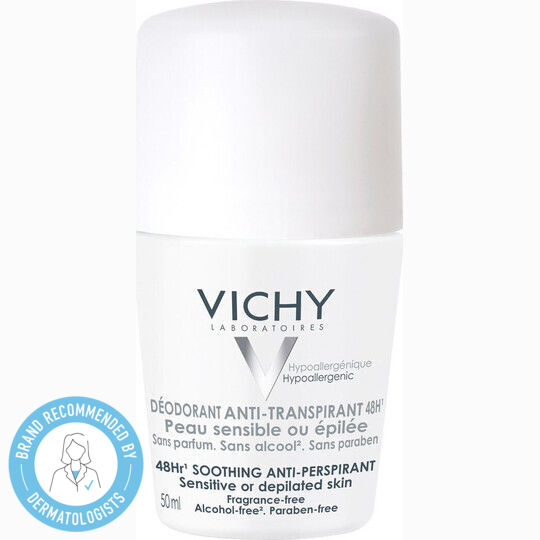 Vichy Soothing Дезодорант за Чувствителна или Депилирана Кожа 48h Рол-он 50ml