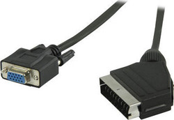 Valueline Καλώδιο Scart-Stecker - VGA-Buchse 2m Schwarz VLVP31550B2.00