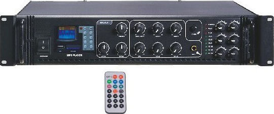 Master Audio MV6300CR Leistungsverstärker Kommerzieller Verstärker mit 6 Zonen 180W/100V und USB/FM/Bluetooth-Anschlüssen