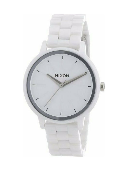 Nixon Watch with White Rubber Strap