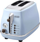 De'Longhi Icona Vintage CTOV 2103.AZ Toaster 2 Slots 900W Blue