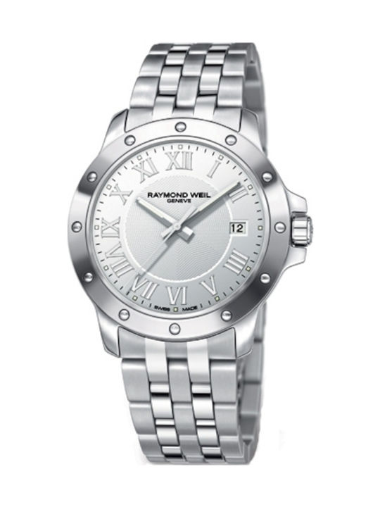 Raymond Weil Uhr Batterie mit Silber Metallarmband