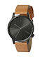 Komono Winston Regal Men's Watch 41mm Battery with Brown Leather Strap