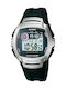 Casio Digital Watch Battery with Black Rubber Strap W-210-1AV