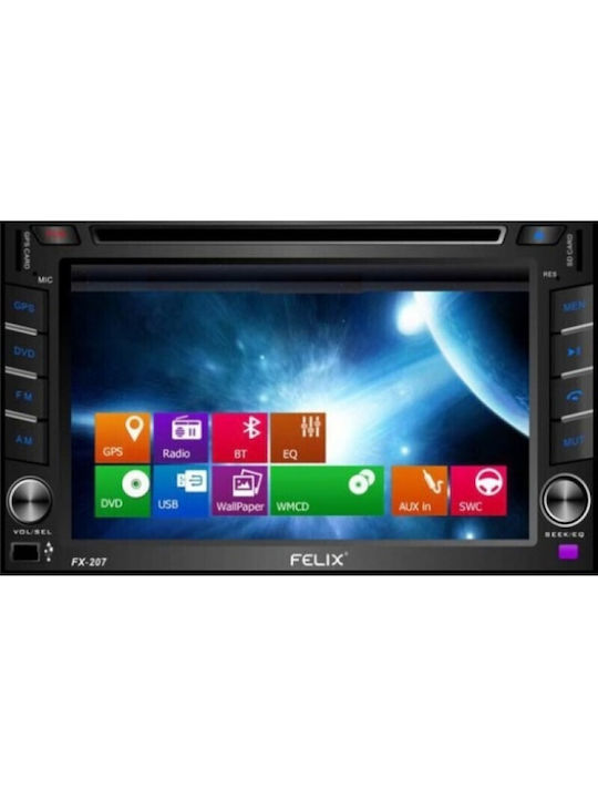 Felix Ηχοσύστημα Αυτοκινήτου 2DIN (Bluetooth/USB) με Οθόνη Αφής 6.2"