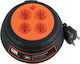 SAS Closed Type Extension Reel Cord 3 x 1.5mm²/3m Black