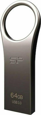 Silicon Power Jewel J80 64GB USB 3.0 Stick Ασημί