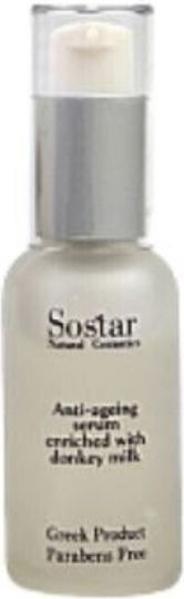 Sostar Milk Moisturizing & Anti-aging Serum Face with Donkey Milk & Hyaluronic Acid for Radiance & Firming 30ml