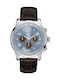 Guess Ceas Cronograf Baterie cu Maro Curea de piele