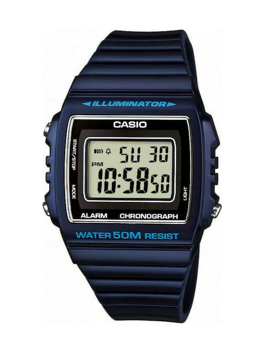 Casio Digital Watch Battery with Blue Rubber Strap