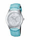 Casio Women's Watch Chronograph with Turquoise Leather Strap