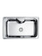 Fortinox Arena 22080 108-22080-110 22080-110 Drop-In Spüle Inox Satiniert B80xT50cm Silber