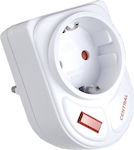 Central Single Socket with Surge Protection White