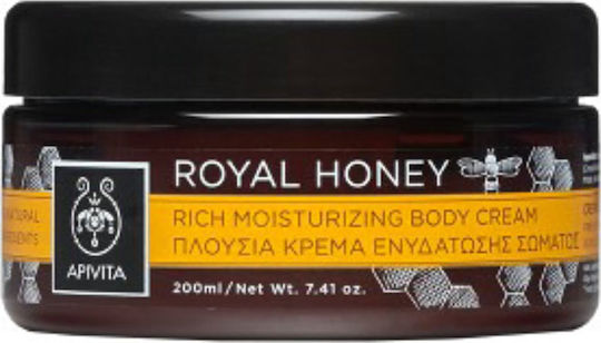 Apivita Royal Honey Moisturizing Cream Body for Dry Skin 200ml