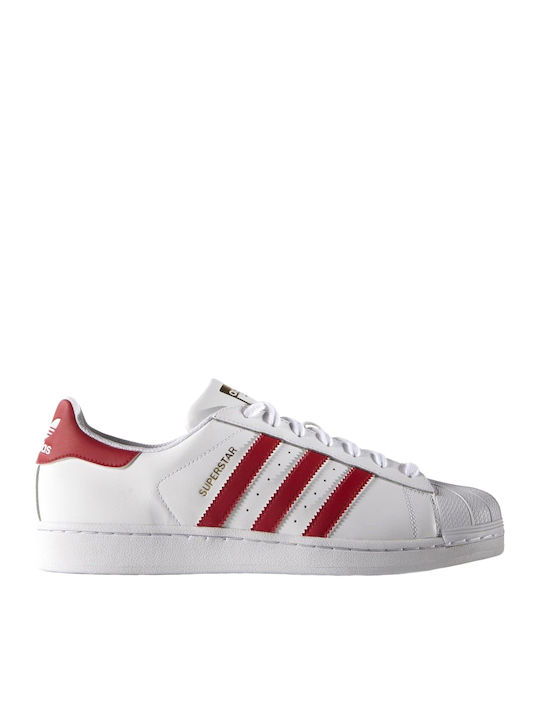 Adidas Superstar Foundation Ανδρικά Sneakers Cloud White / Scarlet