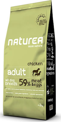 Naturea Naturals Adult 2kg Trockenfutter für erwachsene Hunde mit Huhn und Brauner Reis