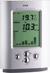 TFA Monsoon 47.3003 Wetterstation Digital Wandmontiert / Tischplatte Silber