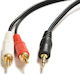 FT Electronics 3.5mm male - RCA male Cable Black 2.5m (FTT1-016)