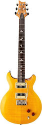 PRS Guitars Electric Guitar SE Santana with HH Pickups Layout, Tremolo, Rosewood Fretboard in Yellow