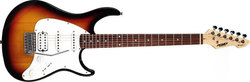 Peavey Raptor Plus Electric Guitar Stratocaster with HSS Pickup Configuration Sunburst