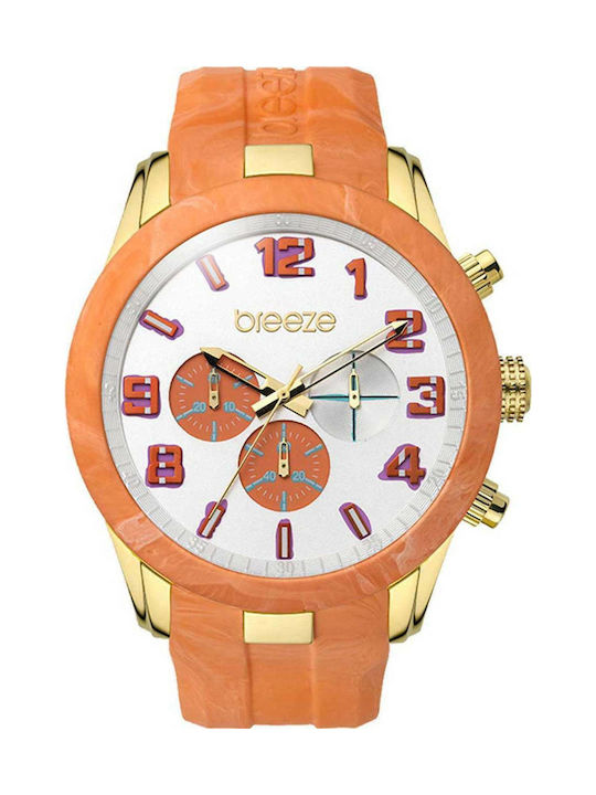 Breeze Women's Watch Chronograph with Orange Ru...