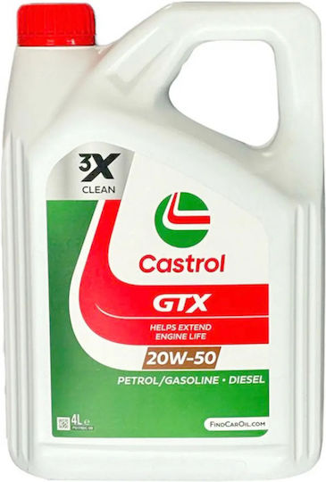 Castrol GTX Λάδι Αυτοκινήτου 20W-50 4lt