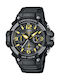 Casio Battery Chronograph Watch with Rubber Strap Black