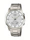 Casio Herrenuhr 39.5mm Batterie mit Silber Metallarmband