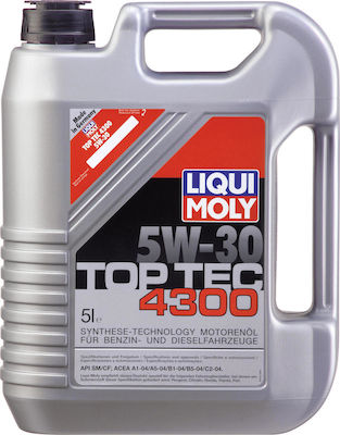 Liqui Moly Λάδι Αυτοκινήτου Top Tec 4300 5W-30 για κινητήρες Diesel 5lt