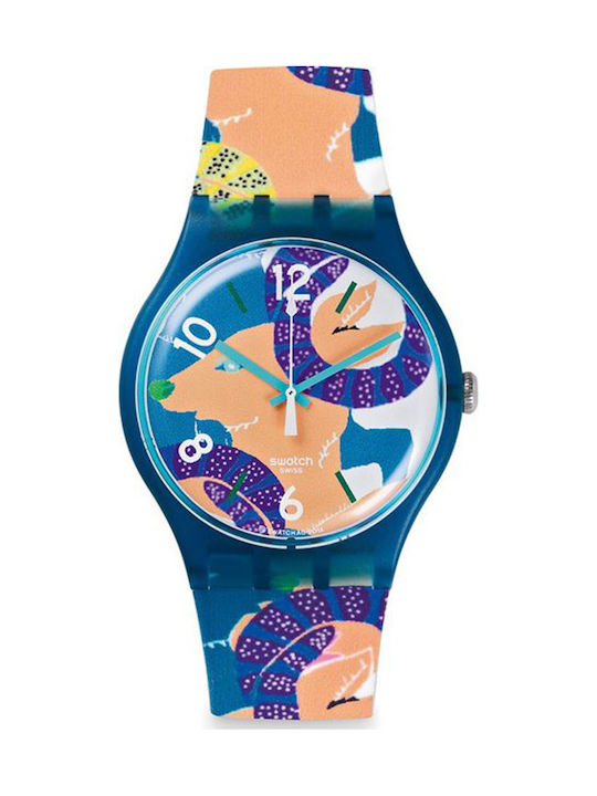 Swatch Часовник с Каучукова Каишка