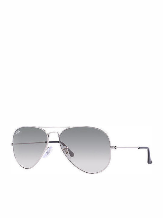 Ray Ban Aviator Unisex Γυαλιά Ηλίου με Ασημί Με...