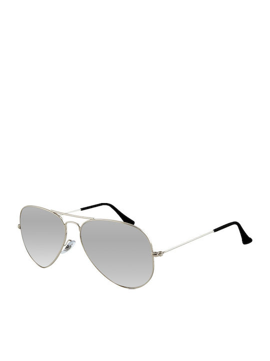 Ray Ban Aviator Unisex Γυαλιά Ηλίου με Ασημί Με...