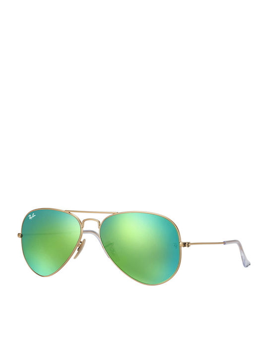 Ray Ban Aviator Unisex Sunglasses with Gold Met...