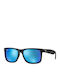 Ray Ban Justin Sunglasses with Black Plastic Frame and Blue Gradient Mirror Lens RB4165 622/55