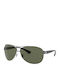 Ray Ban Bărbătești Ochelari de soare cu Argintiu Metalic Cadru și Verde Polarizate Lentilă RB3386 004/9A