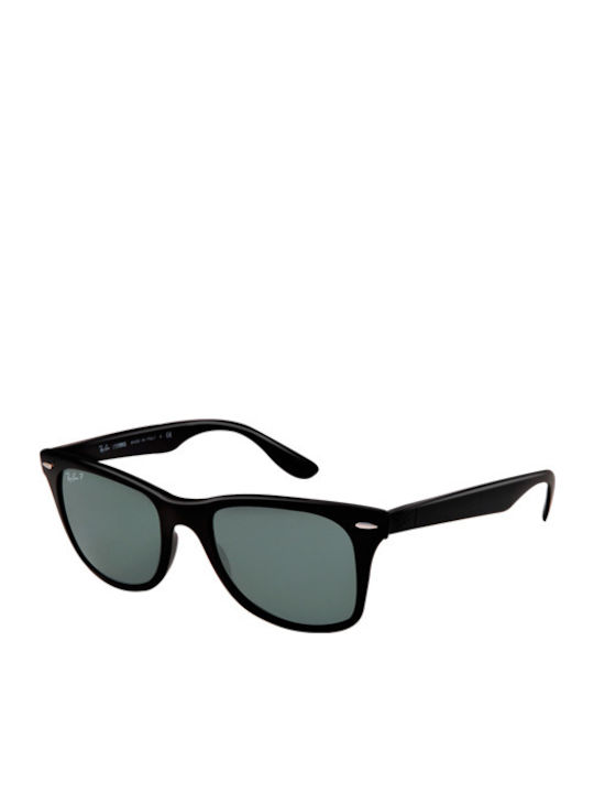 Ray Ban Wayfarer Literforce Unisex Ochelari de soare cu Negru Cadru și Verde Polarized Lentilă