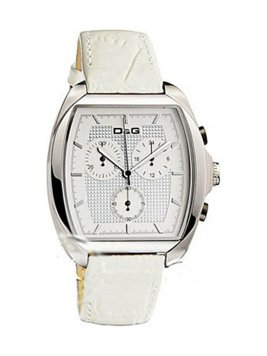 Dolce & Gabbana Women's Watch Chronograph with White Leather Strap