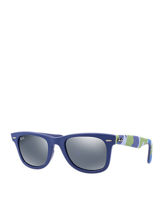 Ray Ban Wayfarer Unisex Sunglasses with Blue Pl...