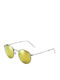 Ray Ban Round Metal Unisex Sunglasses with Gold Metallic Frame and Yellow Mirror Lenses RB3447 029/93